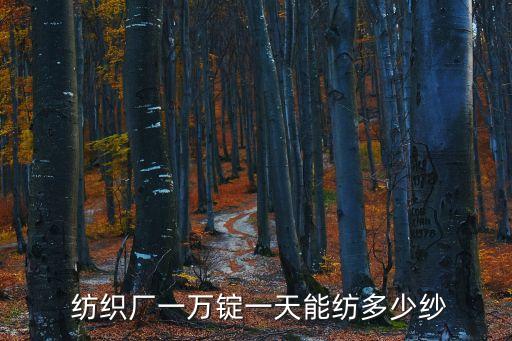  紡織廠一萬錠一天能紡多少紗