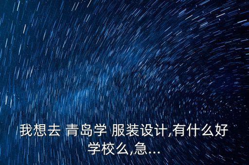 我想去 青島學(xué) 服裝設(shè)計(jì),有什么好學(xué)校么,急...