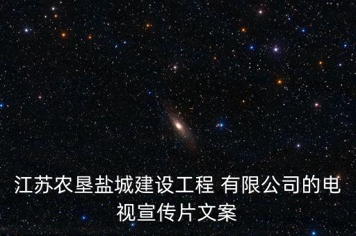 江蘇農(nóng)墾鹽城建設(shè)工程 有限公司的電視宣傳片文案