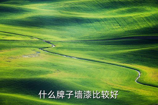 什么牌子墻漆比較好