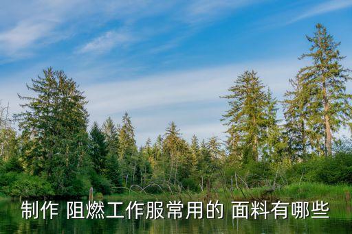 制作 阻燃工作服常用的 面料有哪些