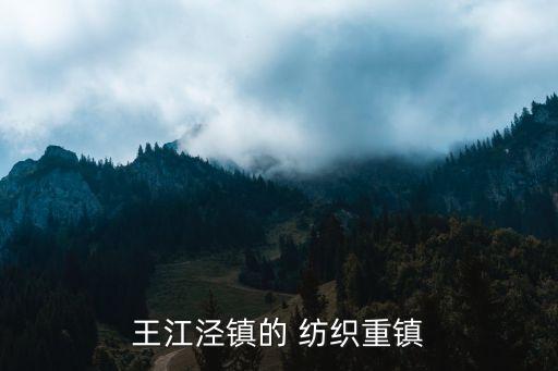 王江涇鎮(zhèn)的 紡織重鎮(zhèn)