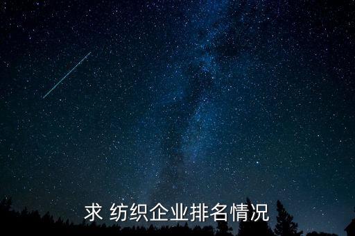 求 紡織企業(yè)排名情況