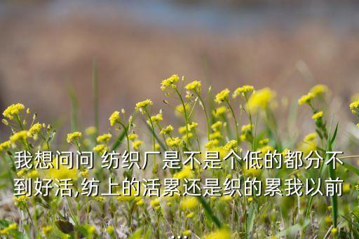 為什么都不進(jìn)紡織廠