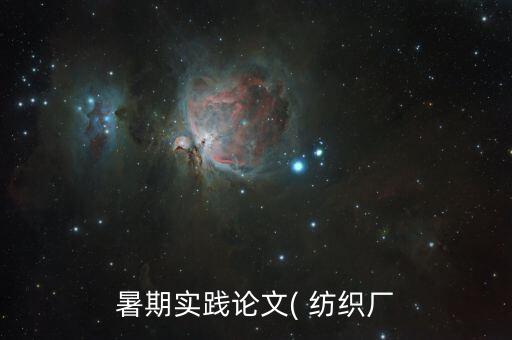 暑期實踐論文( 紡織廠