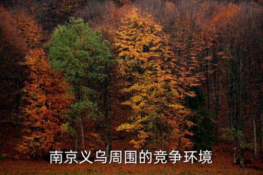 南京義烏周圍的競爭環(huán)境