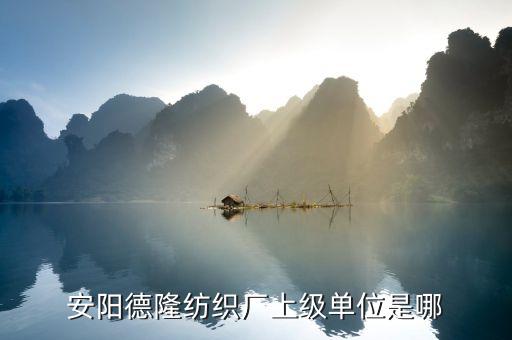 安陽德隆紡織廠上級單位是哪