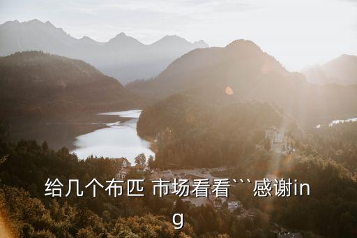給幾個(gè)布匹 市場(chǎng)看看```感謝ing
