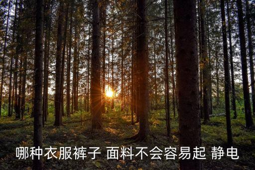 哪種衣服褲子 面料不會容易起 靜電