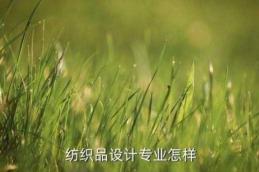  紡織品設(shè)計專業(yè)怎樣