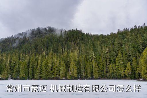 常州市豪邁 機(jī)械制造有限公司怎么樣