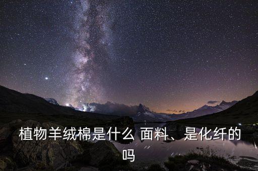  植物羊絨棉是什么 面料、是化纖的嗎