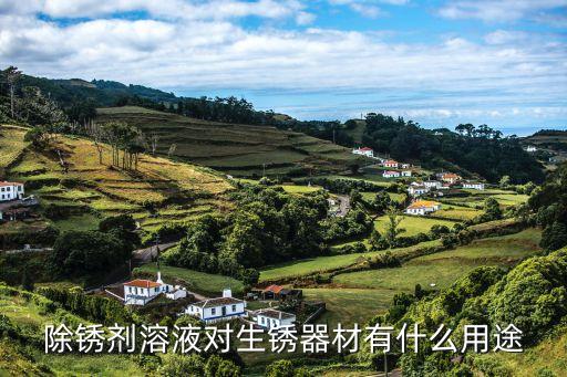 除銹劑溶液對(duì)生銹器材有什么用途