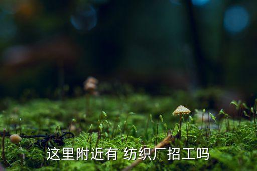 這里附近有 紡織廠招工嗎