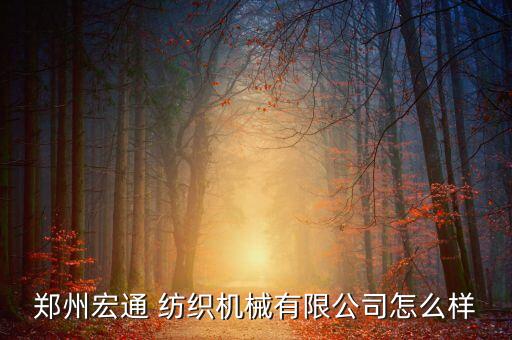 鄭州宏通 紡織機械有限公司怎么樣