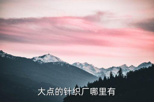 大點的針織廠哪里有