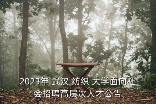 2023年 武漢 紡織 大學(xué)面向社會招聘高層次人才公告