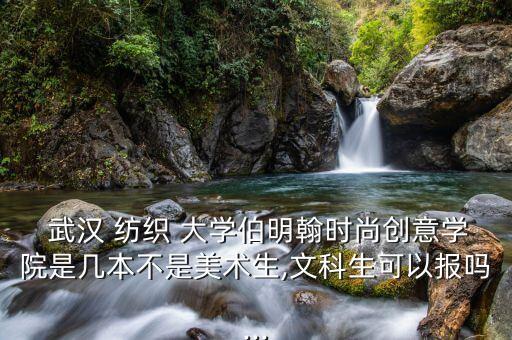  武漢 紡織 大學(xué)伯明翰時(shí)尚創(chuàng)意學(xué)院是幾本不是美術(shù)生,文科生可以報(bào)嗎...