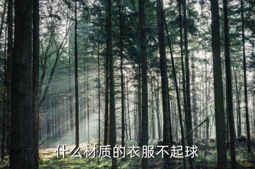 什么材質(zhì)的衣服不起球