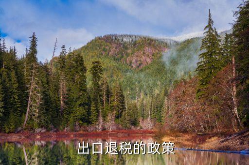  出口退稅的政策