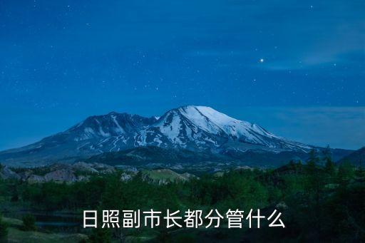 日照副市長都分管什么