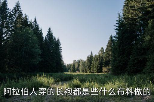 阿拉伯人穿的長袍都是些什么布料做的