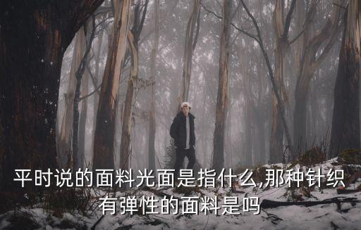 平時說的面料光面是指什么,那種針織有彈性的面料是嗎
