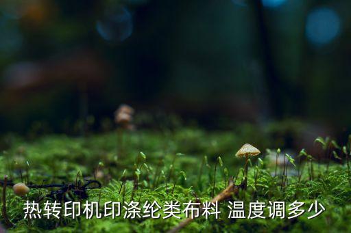 熱轉(zhuǎn)印機(jī)印滌綸類布料 溫度調(diào)多少