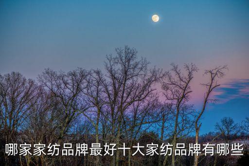 哪家家紡品牌最好十大家紡品牌有哪些