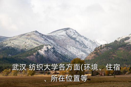  武漢 紡織大學(xué)各方面(環(huán)境、住宿、所在位置等