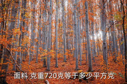  面料 克重720克等于多少平方克