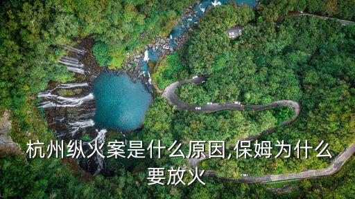  杭州縱火案是什么原因,保姆為什么要放火