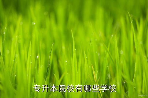  專升本院校有哪些學校