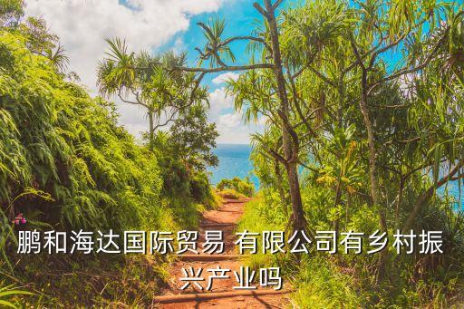 鵬和海達(dá)國際貿(mào)易 有限公司有鄉(xiāng)村振興產(chǎn)業(yè)嗎