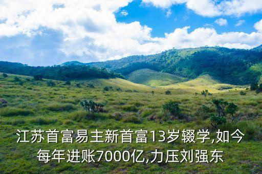 江蘇首富易主新首富13歲輟學(xué),如今每年進(jìn)賬7000億,力壓劉強(qiáng)東