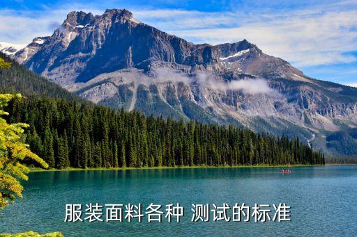 服裝面料各種 測試的標(biāo)準(zhǔn)