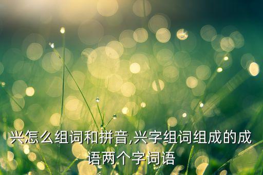 興怎么組詞和拼音,興字組詞組成的成語兩個(gè)字詞語