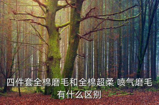 四件套全棉磨毛和全棉超柔 噴氣磨毛有什么區(qū)別