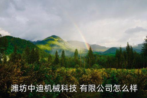  濰坊中迪機械科技 有限公司怎么樣