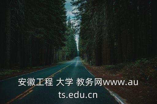 安徽工程 大學(xué) 教務(wù)網(wǎng)www.auts.edu.cn