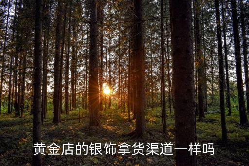 黃金店的銀飾拿貨渠道一樣嗎