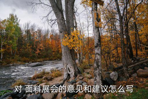 對 面料展會的意見和建議怎么寫