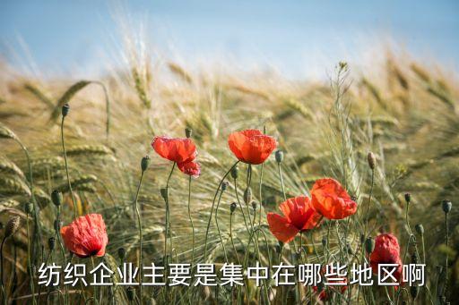 紡織企業(yè)主要是集中在哪些地區(qū)啊