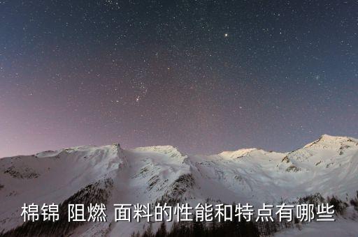 棉錦 阻燃 面料的性能和特點(diǎn)有哪些