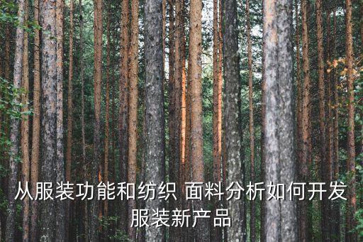 從服裝功能和紡織 面料分析如何開(kāi)發(fā)服裝新產(chǎn)品