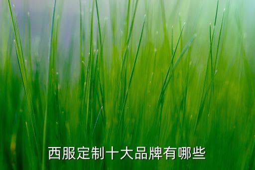 西服定制十大品牌有哪些