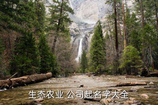 生態(tài)農(nóng)業(yè) 公司起名字大全