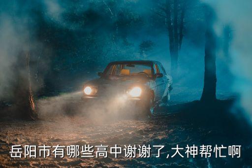 岳陽市有哪些高中謝謝了,大神幫忙啊