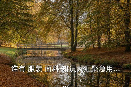 誰(shuí)有 服裝 面料 知識(shí)大匯聚急用……