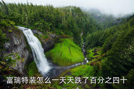 富瑞特裝怎么一天天跌了百分之四十